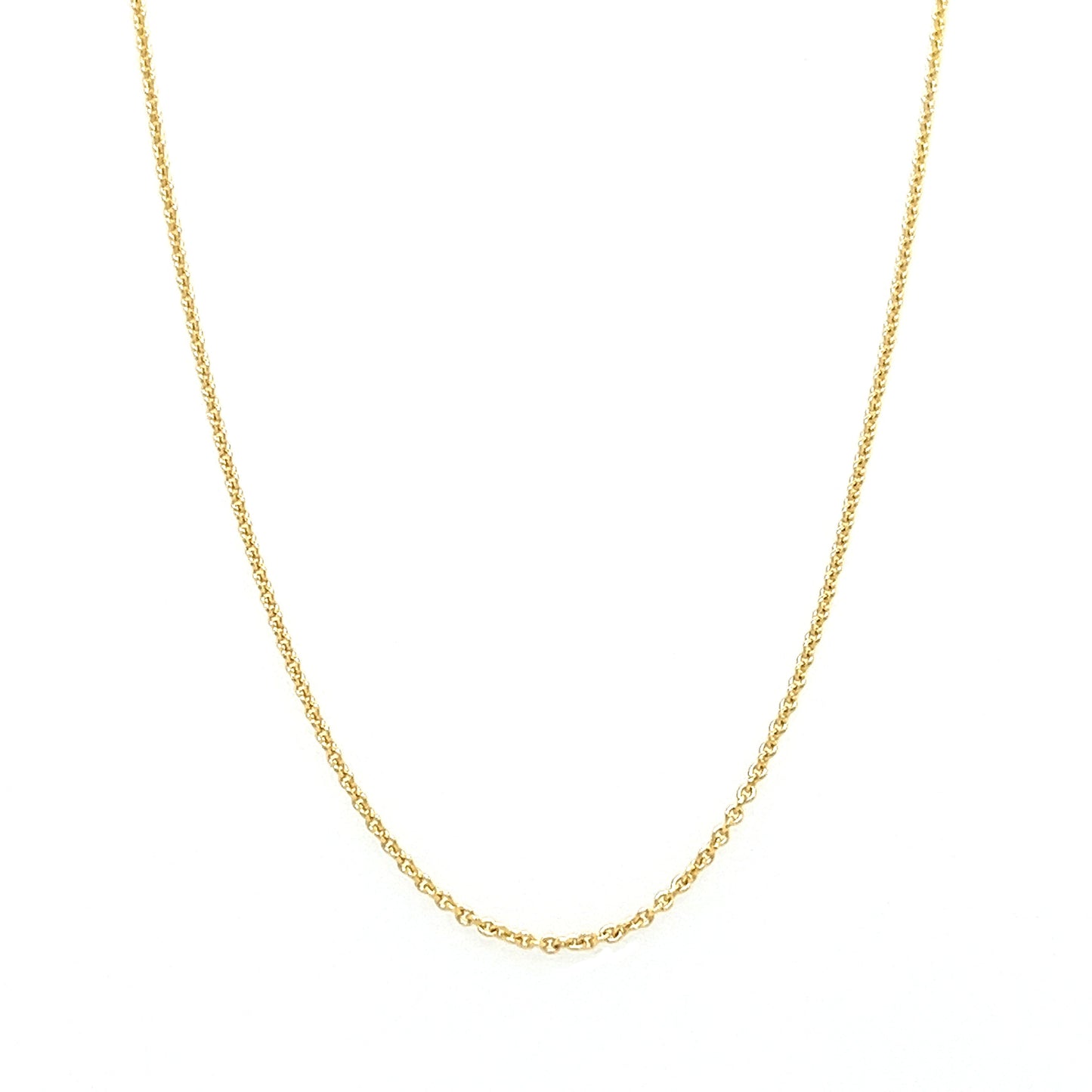 Cable 1.05mm Chain in 14K Yellow Gold Front View