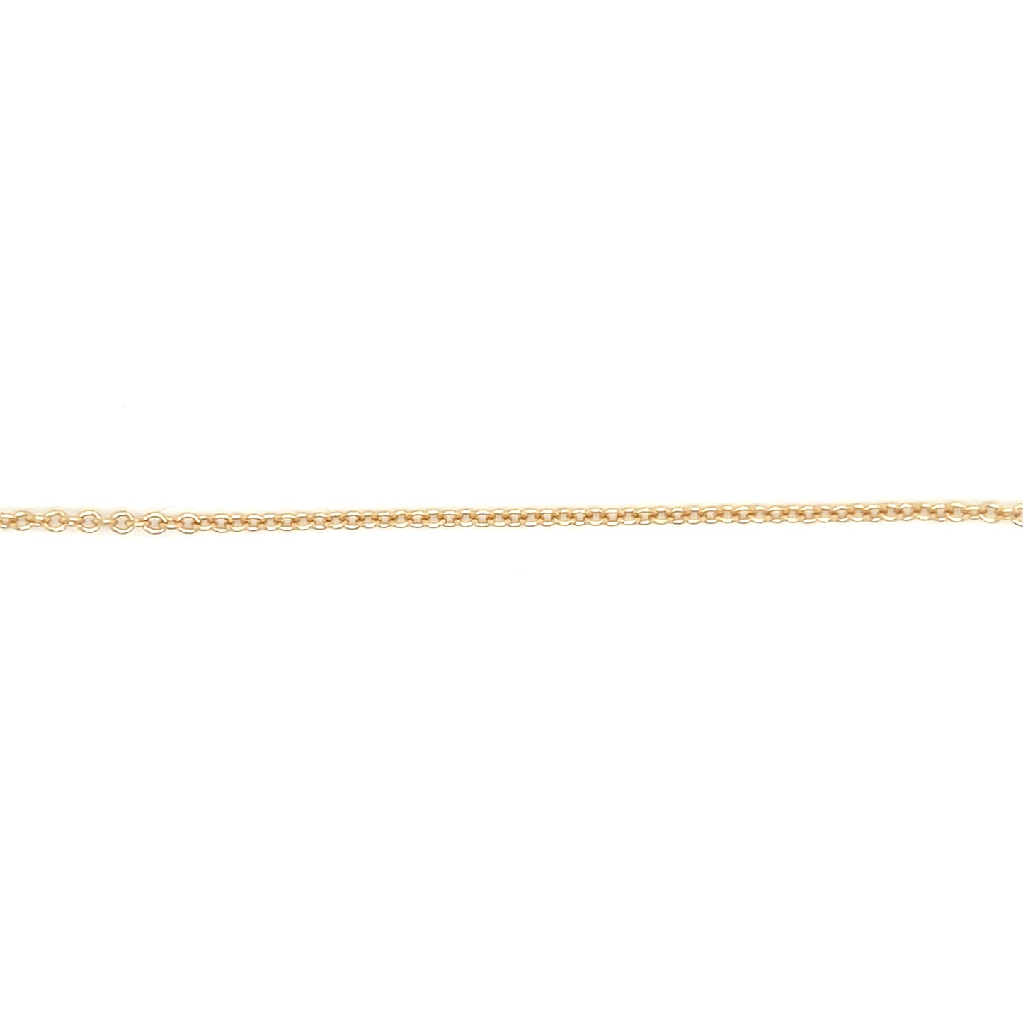 Cable Chain 1.5mm with 18in Length in 14K Yellow Gold. Chain View.
