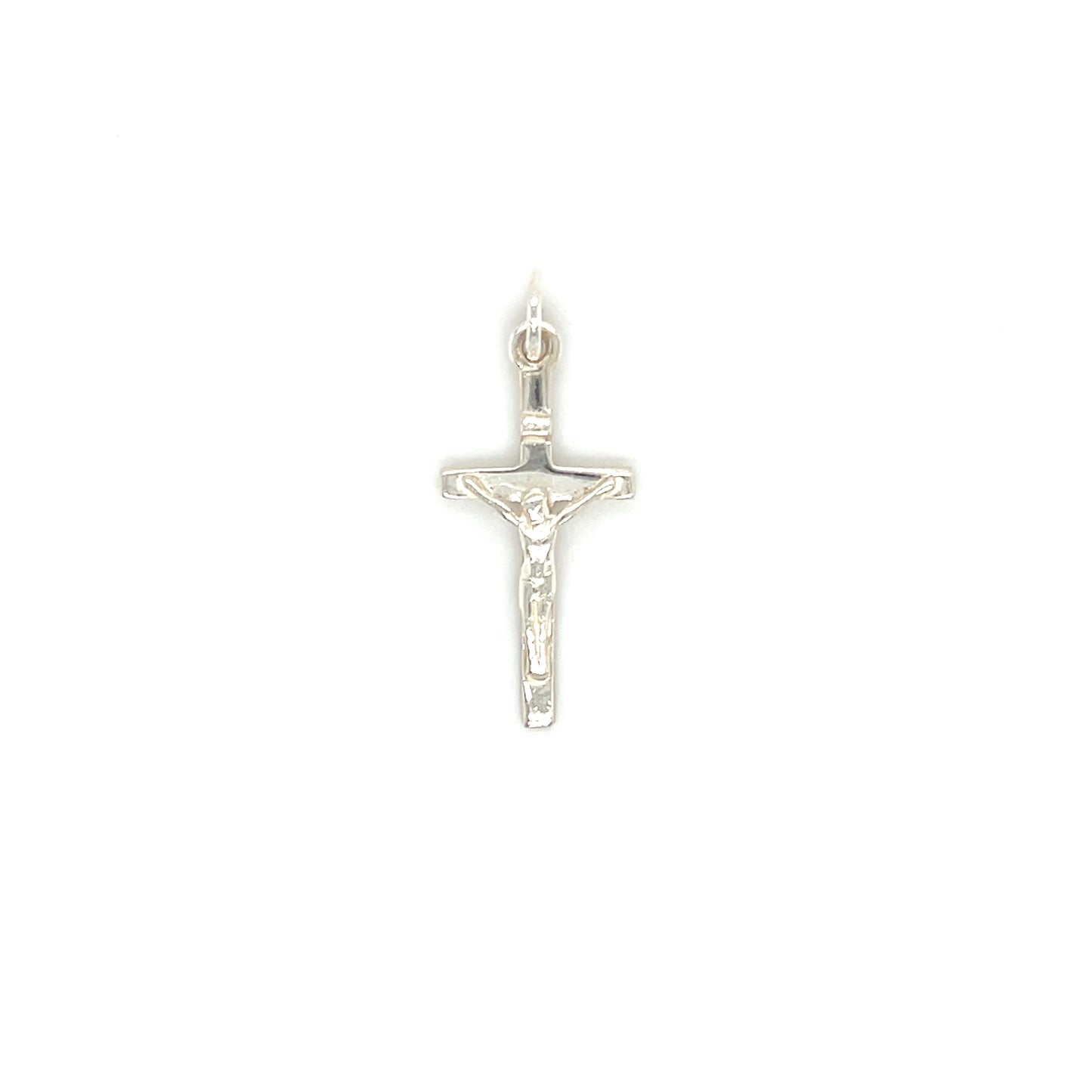 Crucifix Pendant with 3D Details in Sterling Silver.