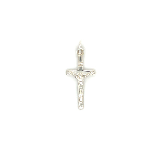 Crucifix Pendant with 3D Details in Sterling Silver.