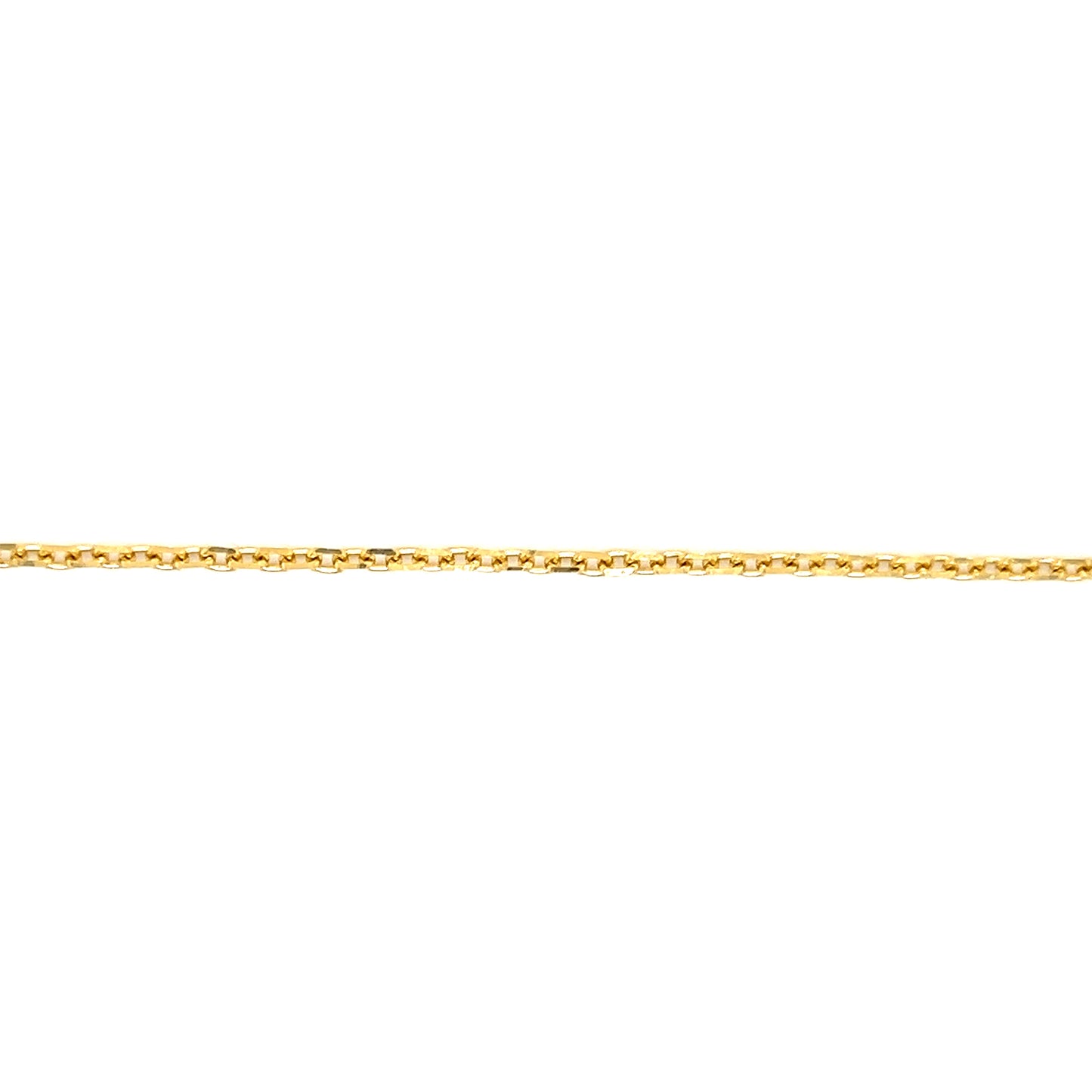 Diamond-cut Cable Chain 1.9mm with 16in of Length in 14K Yellow Gold. Chain View.