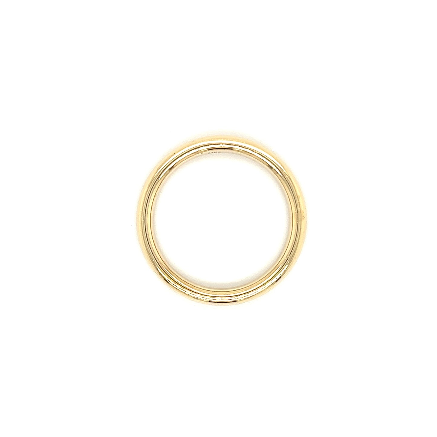 Half Round 3mm Ring with Heavy Comfort Fit in 14K White Gold Top View