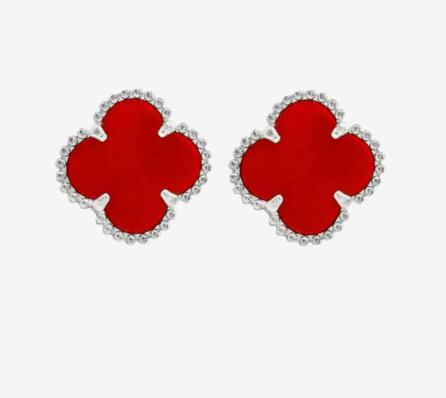 Sterling Silver Clover Earrings