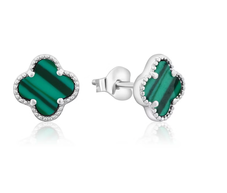 Sterling Silver Clover Earrings