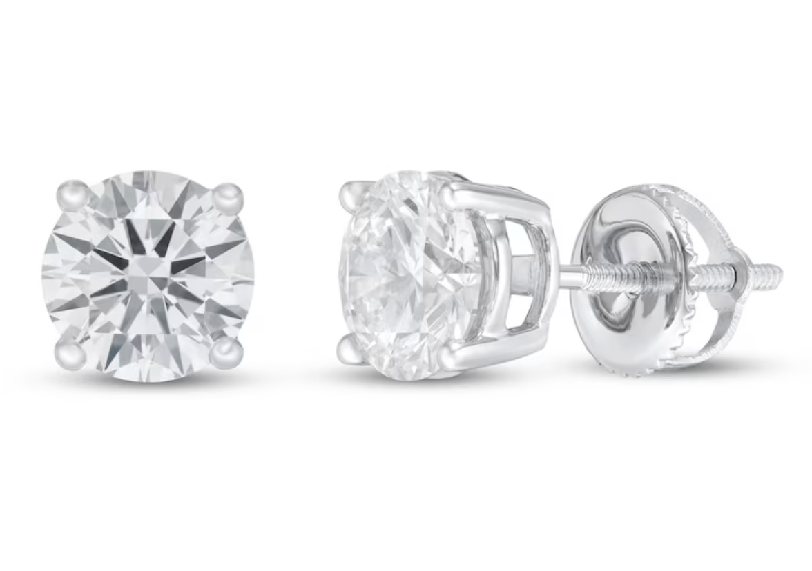 14K White Gold with 2 cttw Lab Diamond