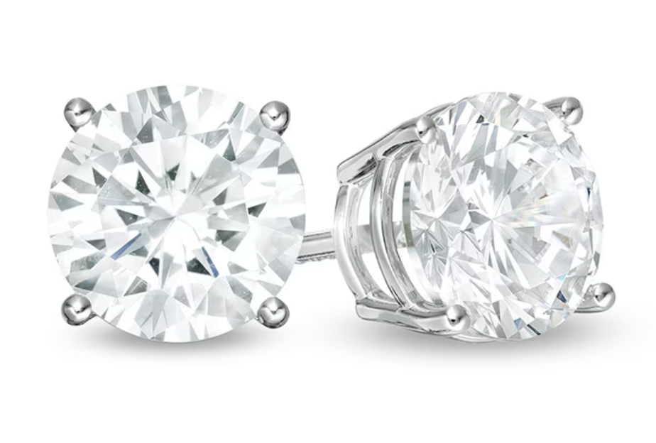 14K White Gold with 2 cttw vvs2-e Lab Diamond