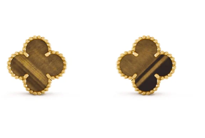 Sterling Silver Yellow Clover Earrings