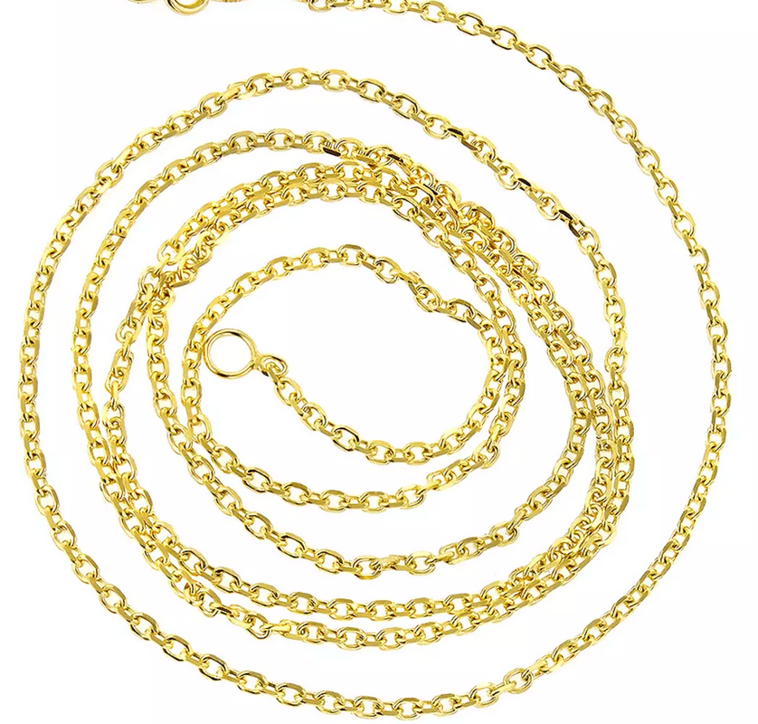 14k Yellow Gold Cable Link Chain