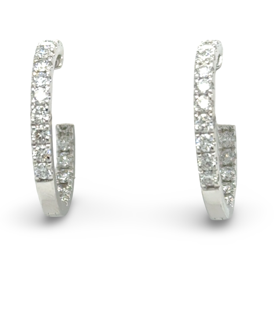 Diamond Hoop Earrings