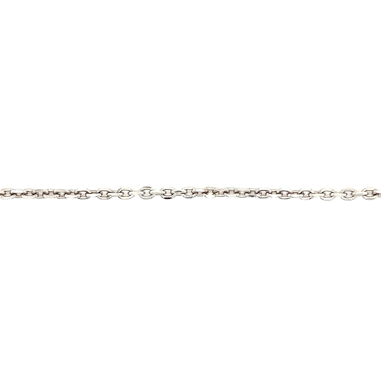 Cable Chain 2.1mm with 16in Length in 14K White Gold Links View
