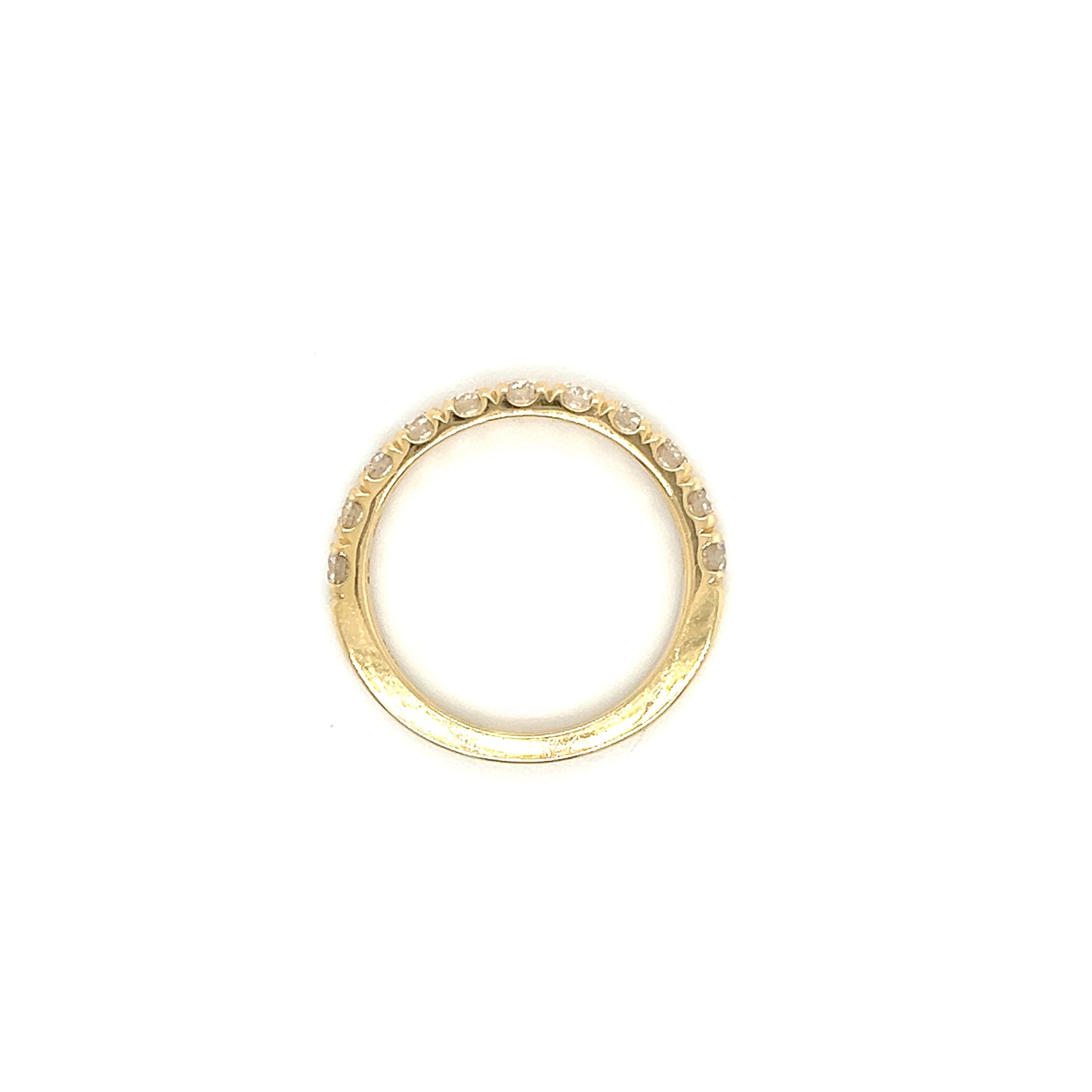 Diamond Ring with 1 ctw of Diamonds in 14K Yellow Gold Top View
