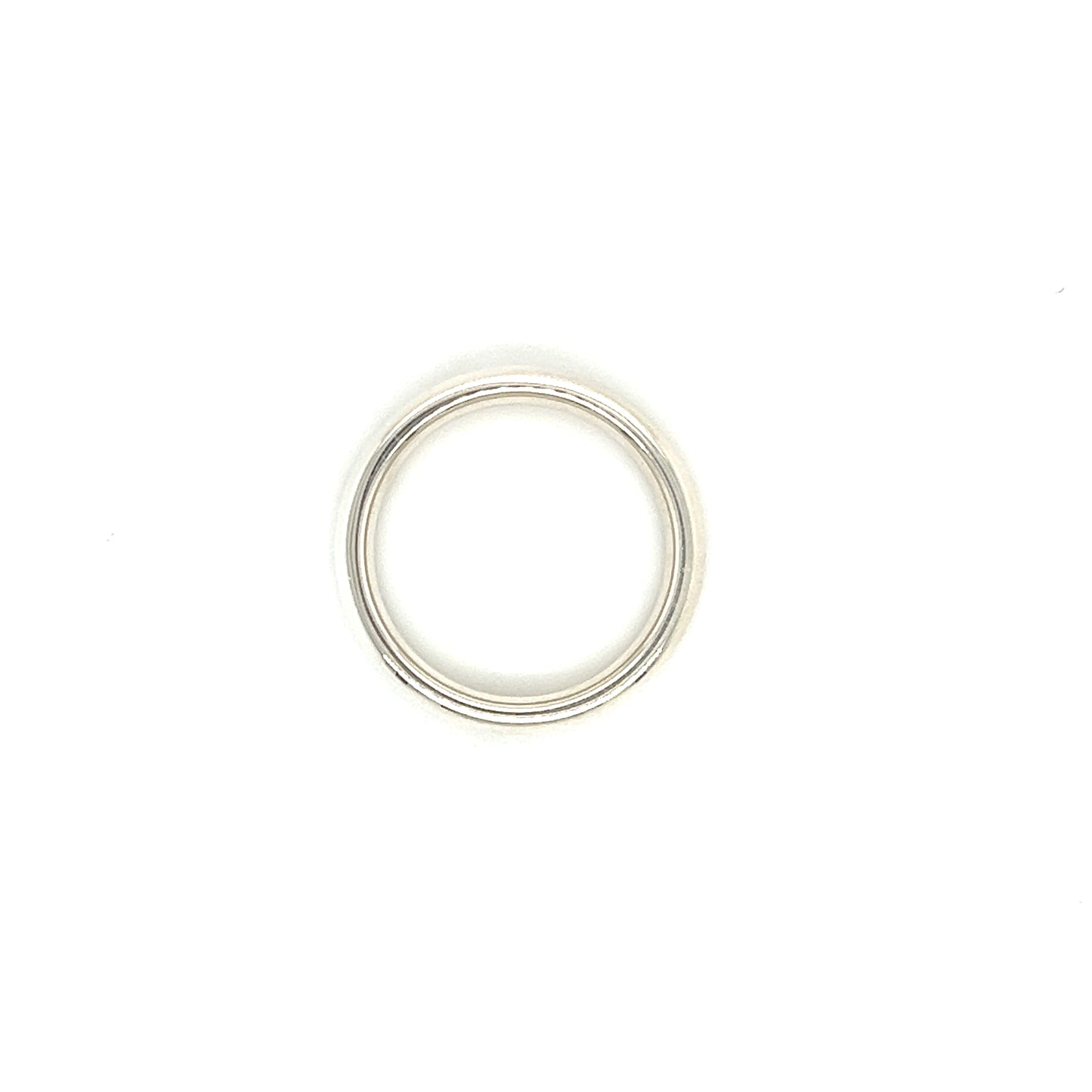 Half Round 4mm Ring with Comfort-Fit in Sterling Silver Top View