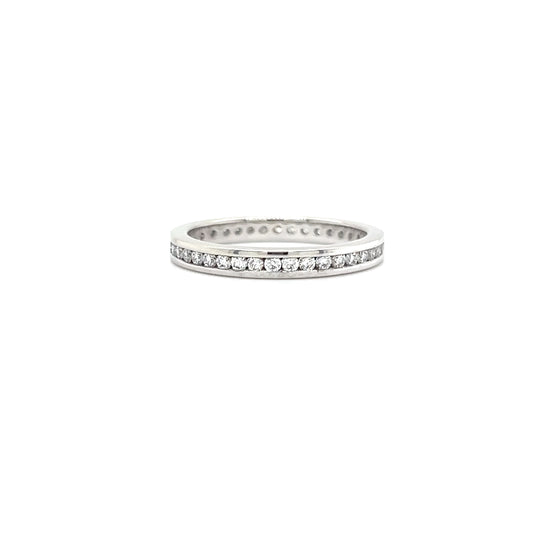 Eternity Ring with 0.56ctw of Diamonds in 14K White Gold Front View