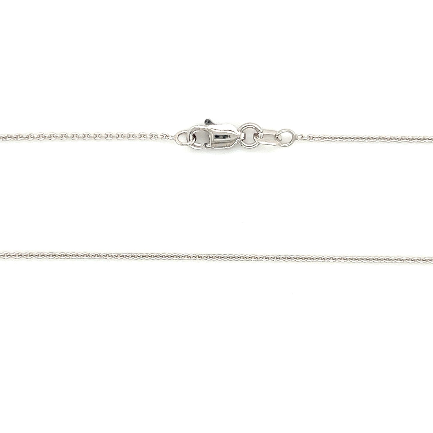 Cable 1.05mm Chain in 10K White Gold Chain and Clasp View