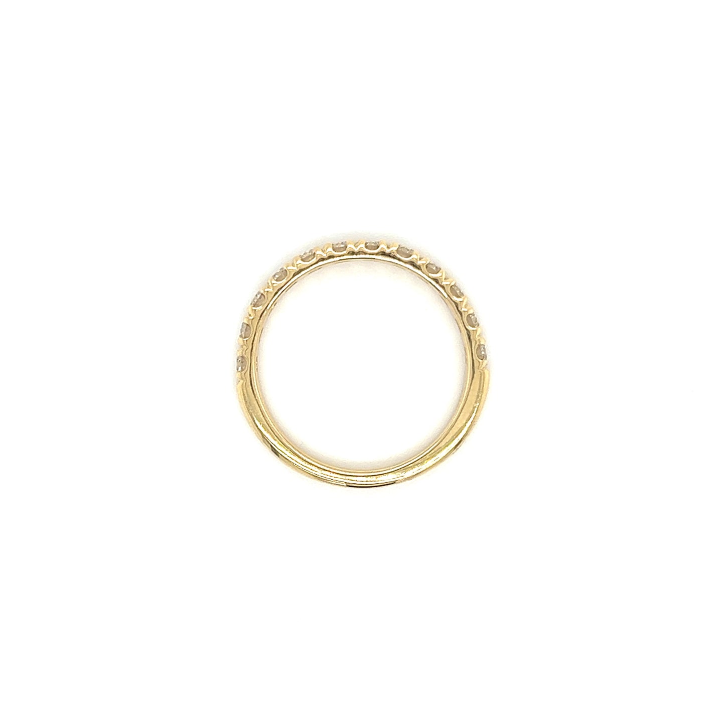 Diamond Ring with 0.75ctw of Diamonds in 14K Yellow Gold Top View