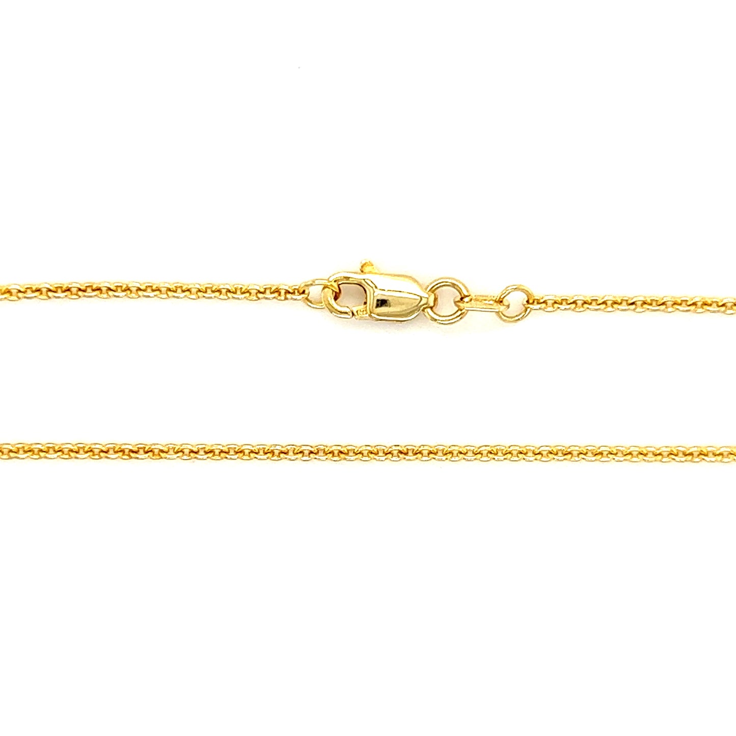 Cable Chain 1.5mm in 14K Yellow Gold Chain and Clasp View