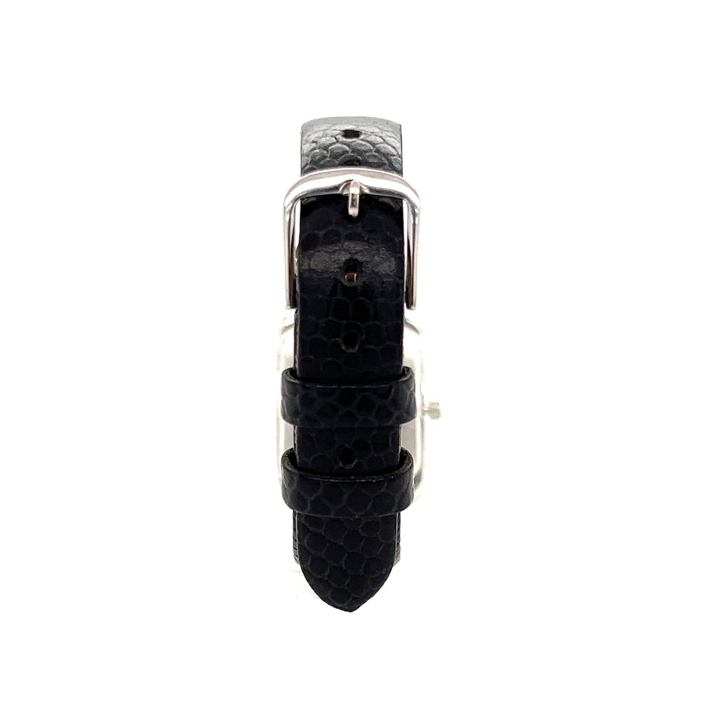Ron George Watch with Mother of Pearl and Twenty-Two Diamonds in 14K White Gold Buckle View