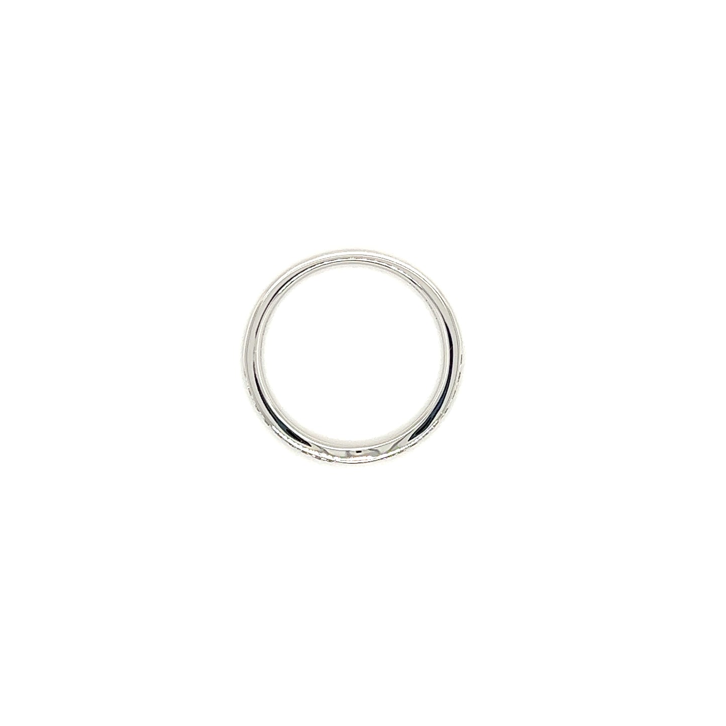 Diamond Ring with Eighteen Diamonds in 18K White Gold Top View