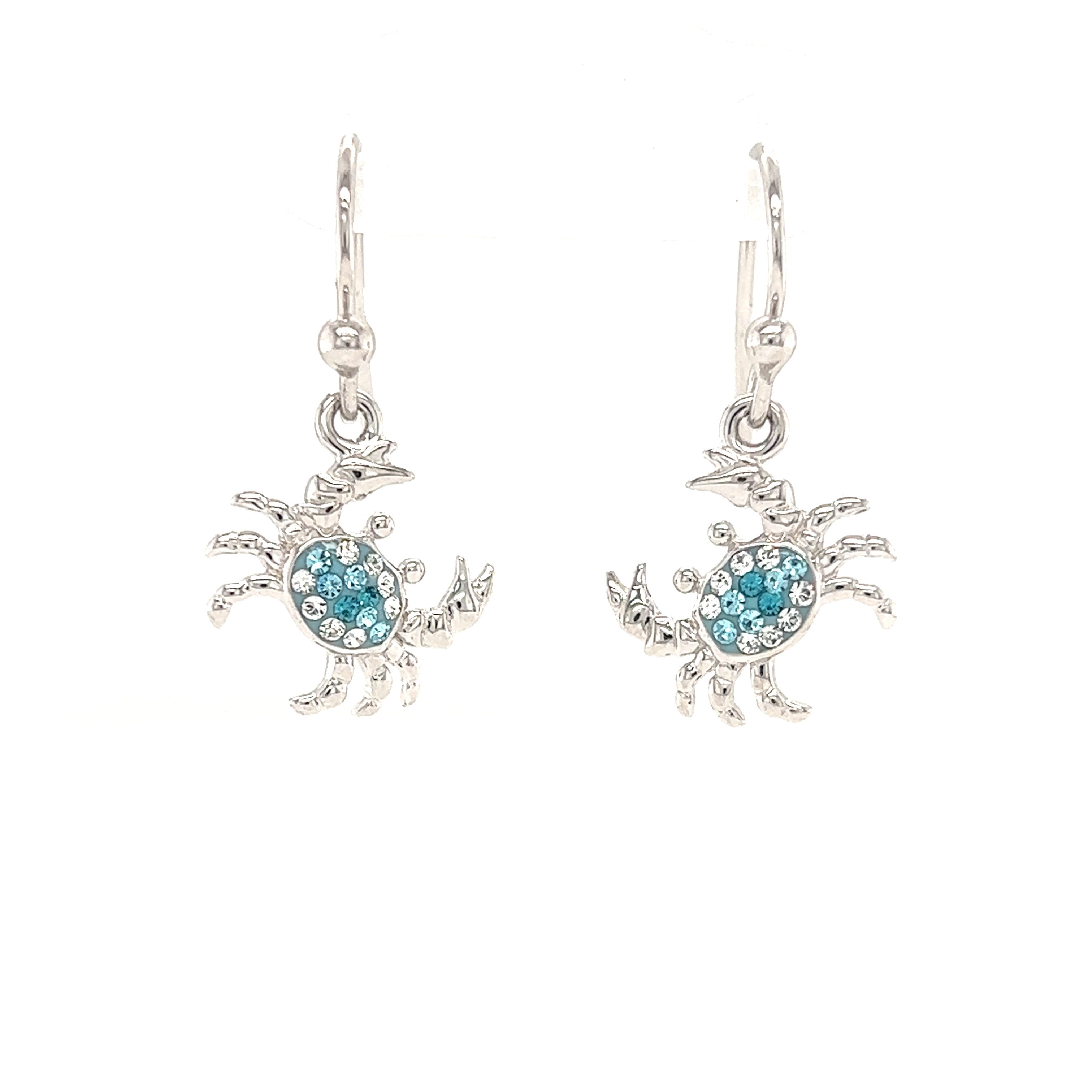 Blue store crab earrings