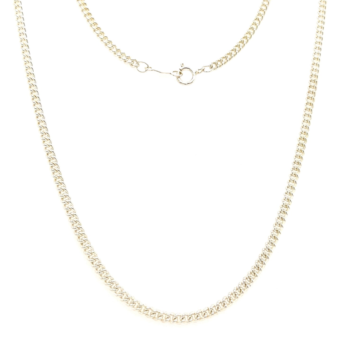 Curb 2.25mm Chain in Sterling Silver Full Chain View