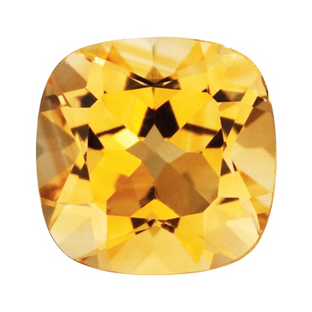 Loose Citrine Gemstone (RGJ-Citrine) Cushion Short AA