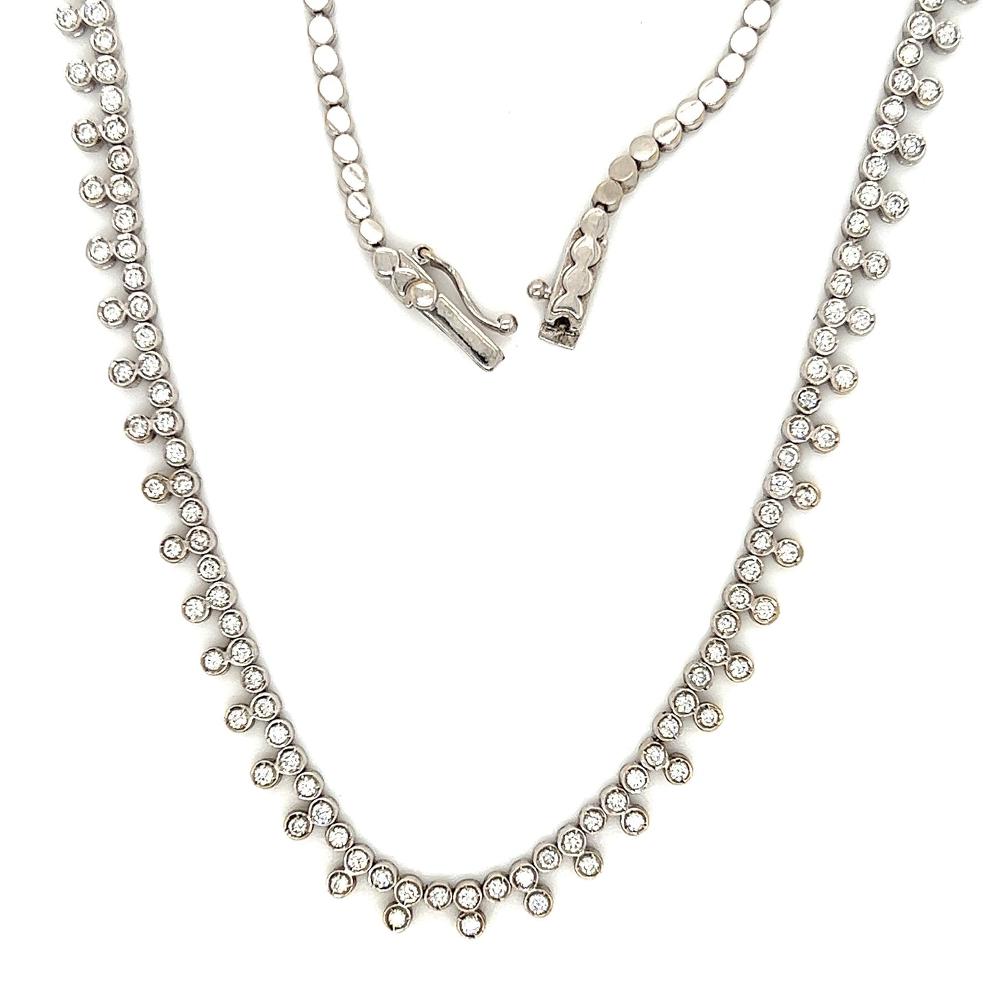 Diamond Necklace with 1.16ctw of Diamonds in 18K White Gold Necklace and Catch View
