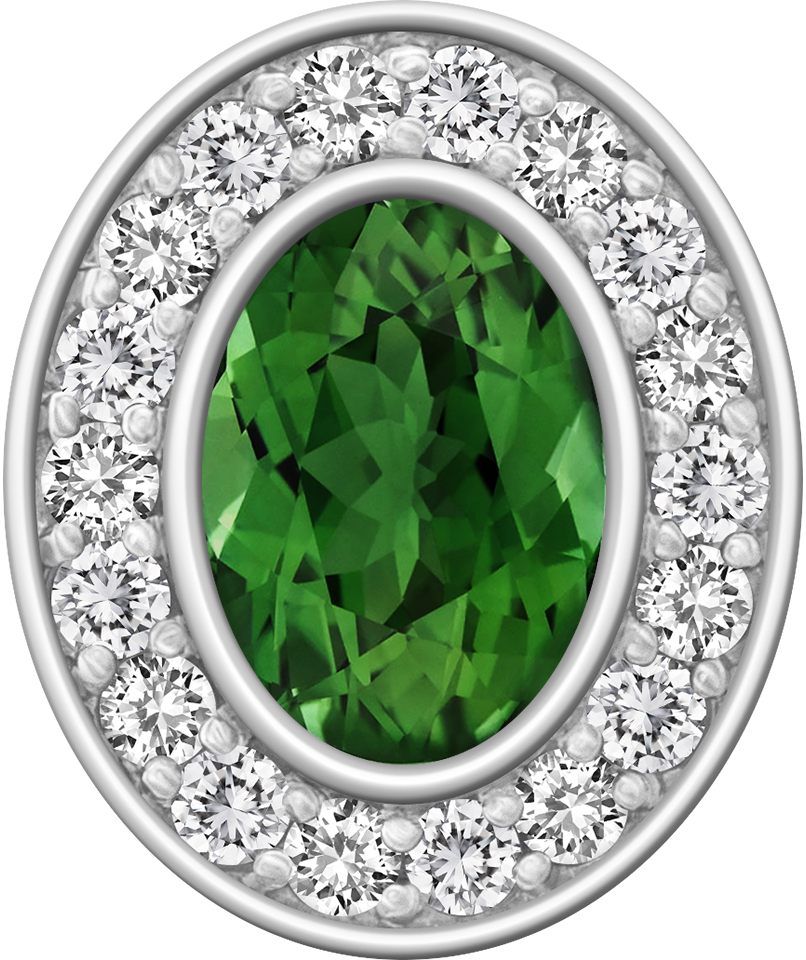 Green Tourmaline Centerpiece Pro M18™ Class Ring Mod™