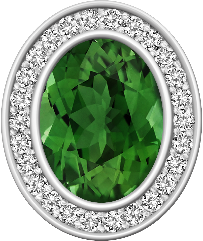 Green Tourmaline Centerpiece Pro M26™ Class Ring Mod™