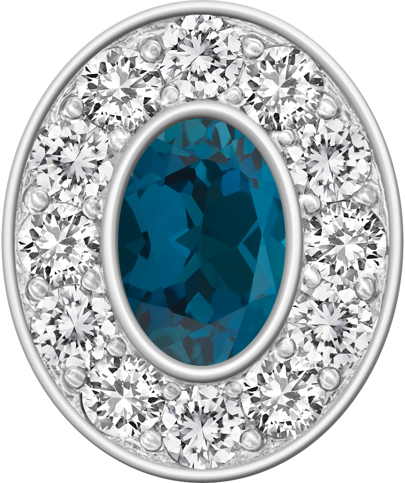 London Blue Topaz Centerpiece Pro M12™ Class Ring Mod™