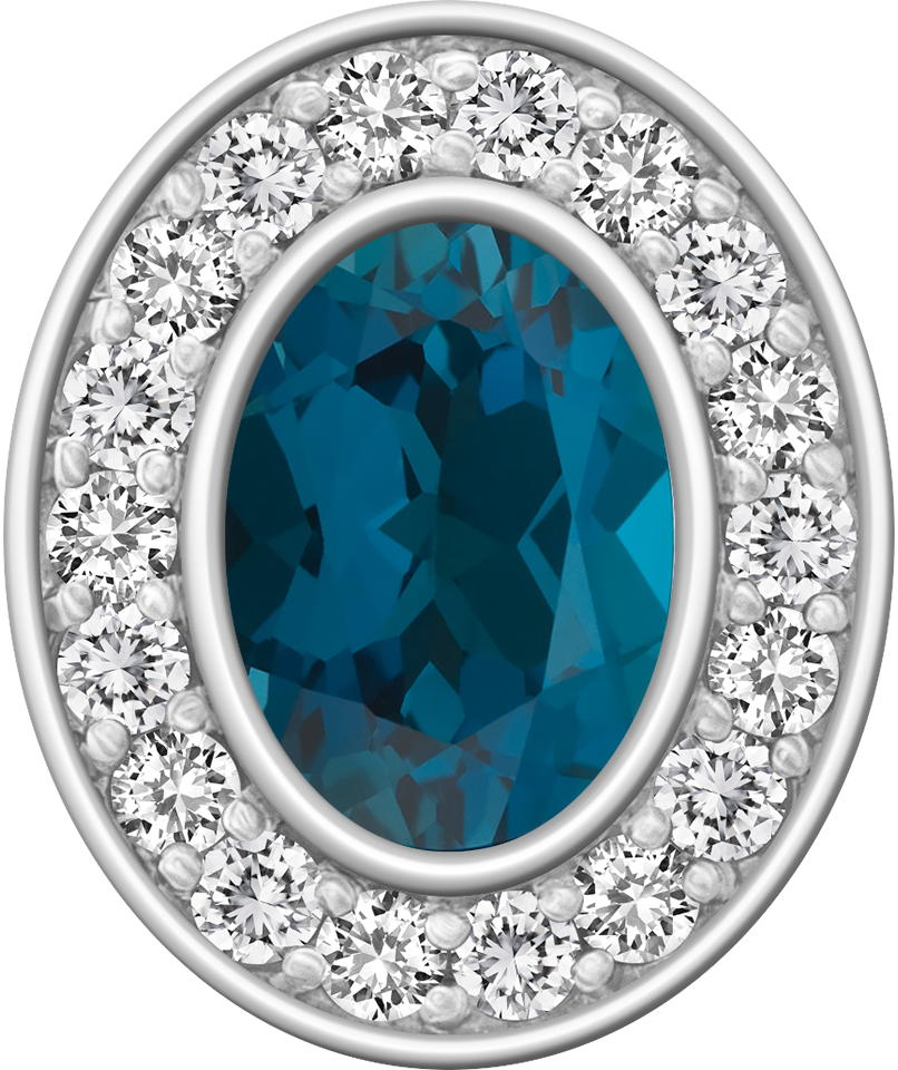 London Blue Topaz Centerpiece Pro M18™ Class Ring Mod™