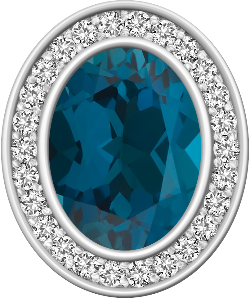 London Blue Topaz Centerpiece Pro M26™ Class Ring Mod™