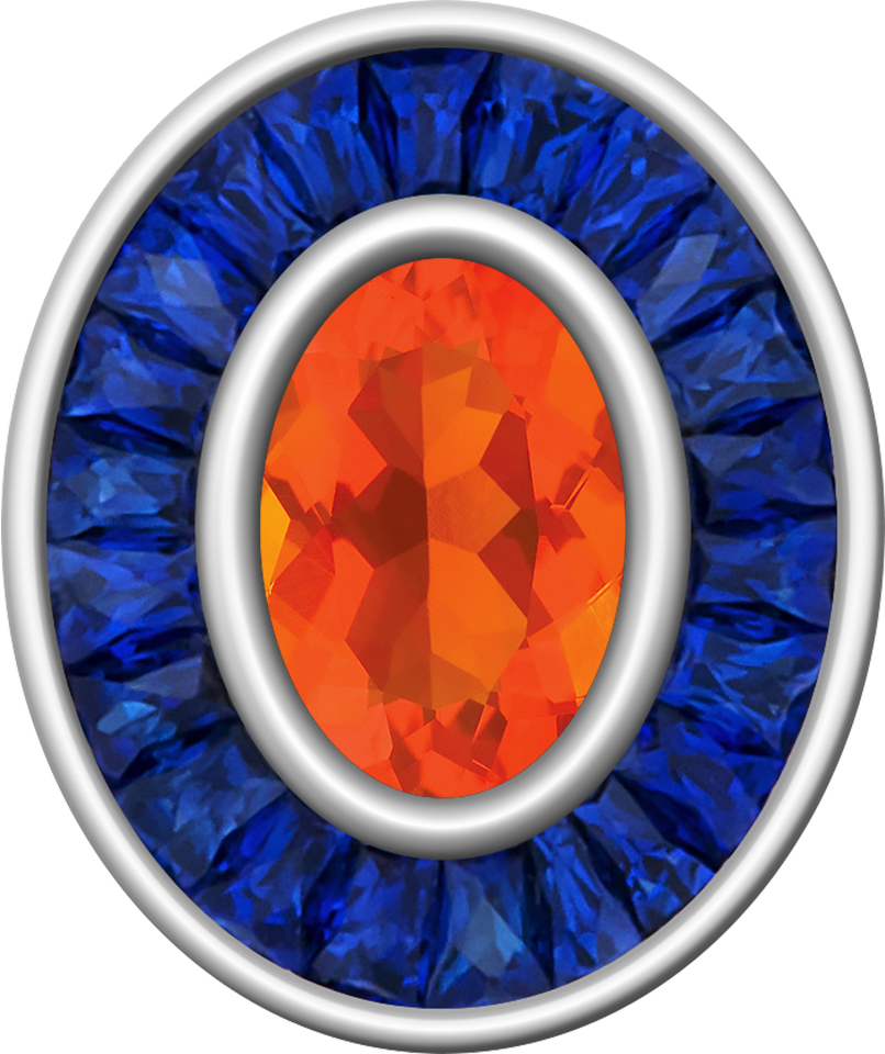 Mexican Fire Opal Centerpiece Eternal MX™ Class Ring Mod™