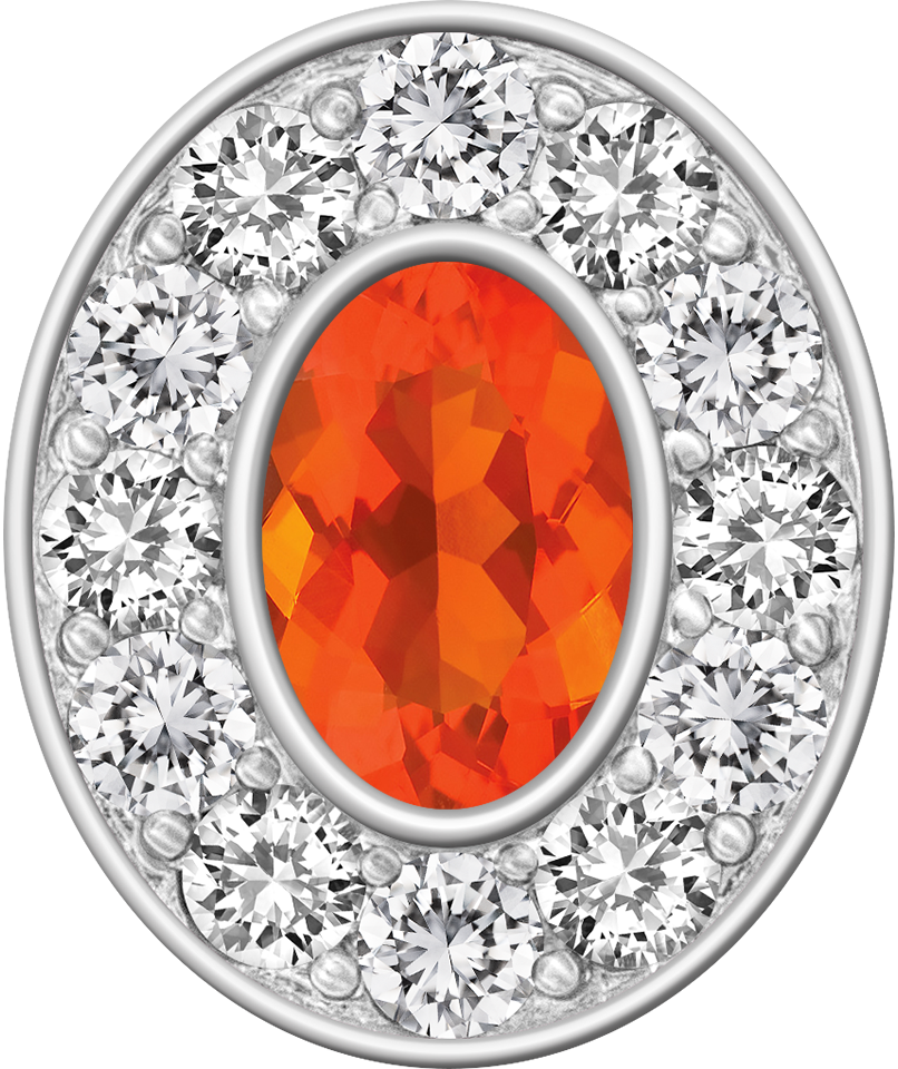 Mexican Fire Opal Centerpiece Pro M12™ Class Ring Mod™