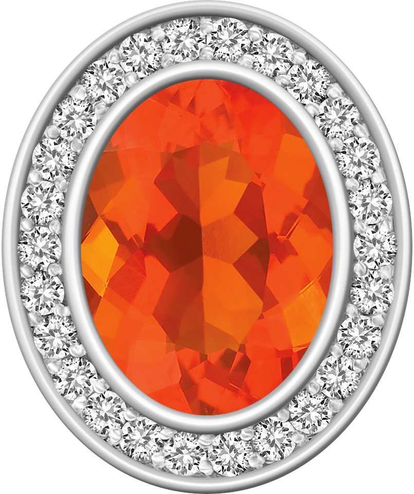 Mexican Fire Opal Centerpiece Pro M26™ Class Ring Mod™