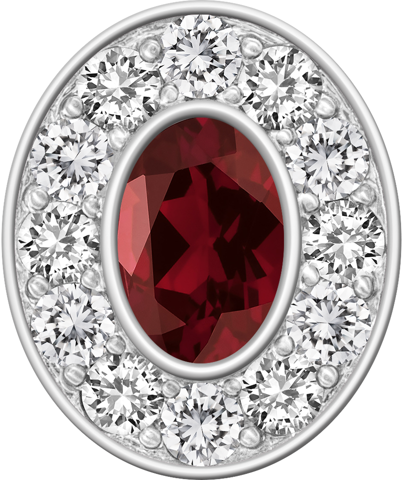 Mozambique Garnet Centerpiece Pro M12™ Class Ring Mod™