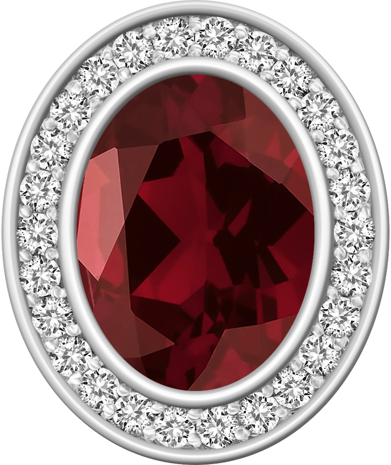 Mozambique Garnet Centerpiece Pro M26™ Class Ring Mod™