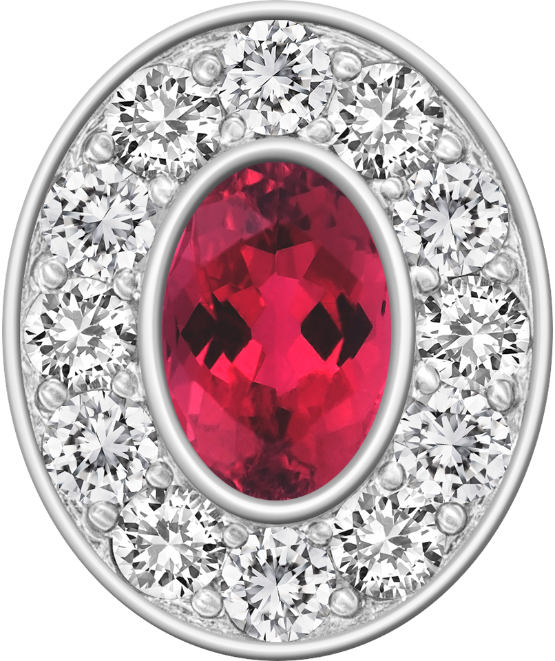 Red Tourmaline Centerpiece Pro M12™ Class Ring Mod™