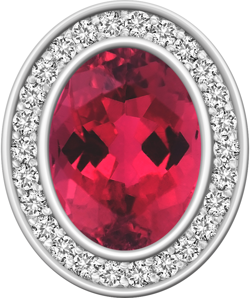 Red Tourmaline Centerpiece Pro M26™ Class Ring Mod™