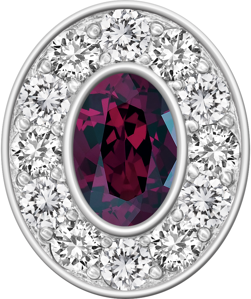 Rhodolite Garnet Centerpiece Pro M12™ Class Ring Mod™