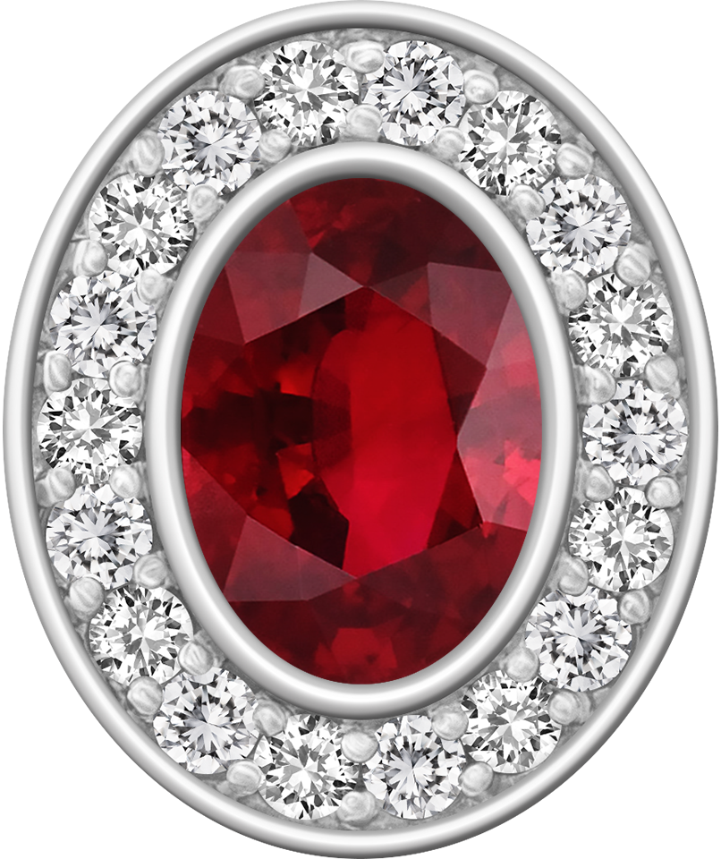 Ruby Centerpiece Pro M18™ Class Ring Mod™