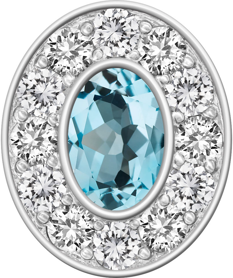 Sky Blue Topaz Centerpiece Pro M12™ Class Ring Mod™