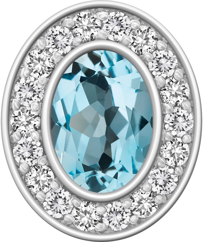 Sky Blue Topaz Centerpiece Pro M18™ Class Ring Mod™