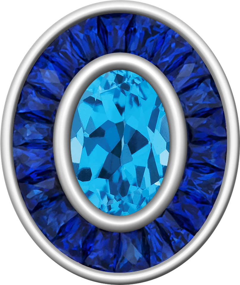 Swiss Blue Topaz Centerpiece Eternal MX™ Class Ring Mod™