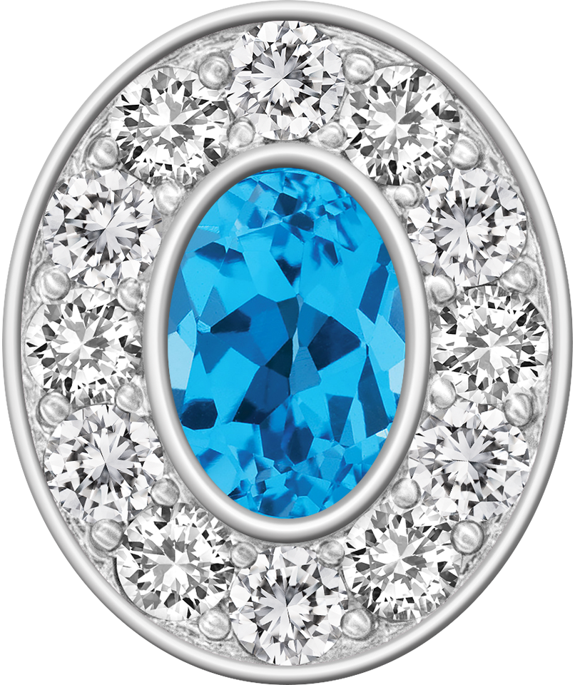 Swiss Blue Topaz Centerpiece Pro M12™ Class Ring Mod™