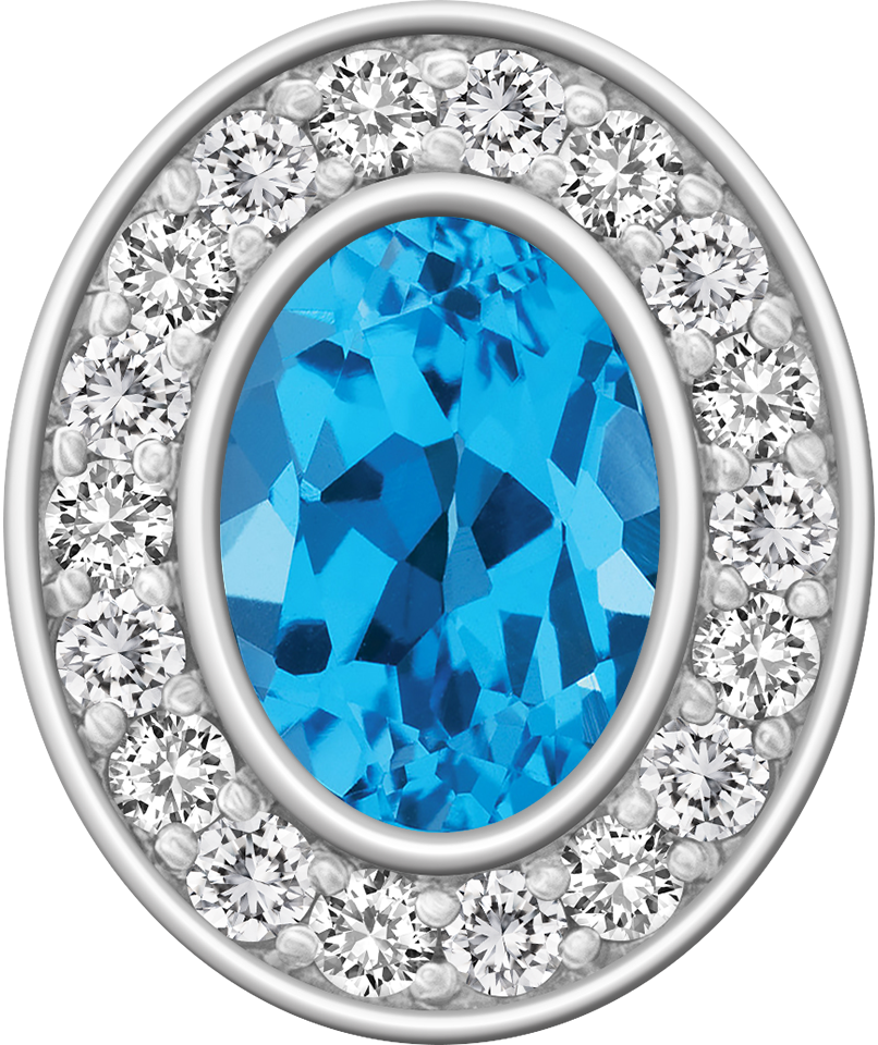 Swiss Blue Topaz Centerpiece Pro M18™ Class Ring Mod™