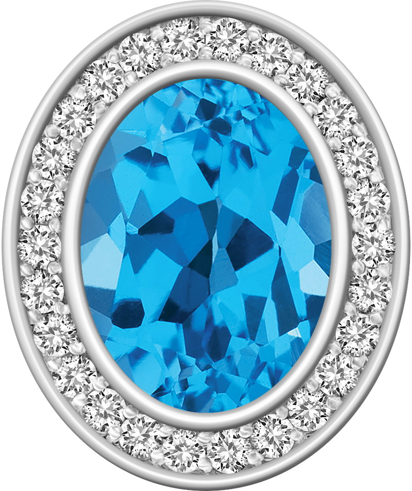 Swiss Blue Topaz Centerpiece Pro M26™ Class Ring Mod™