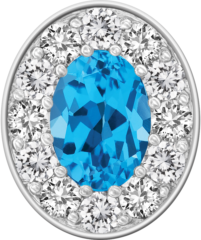 Swiss Blue Topaz Centerpiece ProPlus M12™ Class Ring Mod™