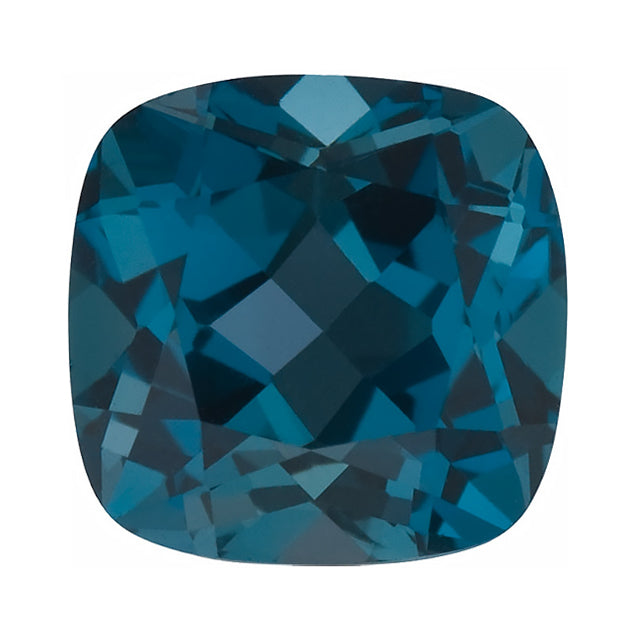 Loose London Blue Topaz Gemstone (RGJ-London-Blue-Topaz) Cushion Short
