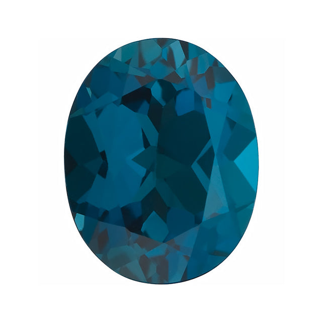 Loose London Blue Topaz Gemstone (RGJ-London-Blue-Topaz) Oval