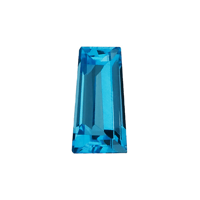 Loose Swiss Blue Topaz Gemstone Baguette Tapered